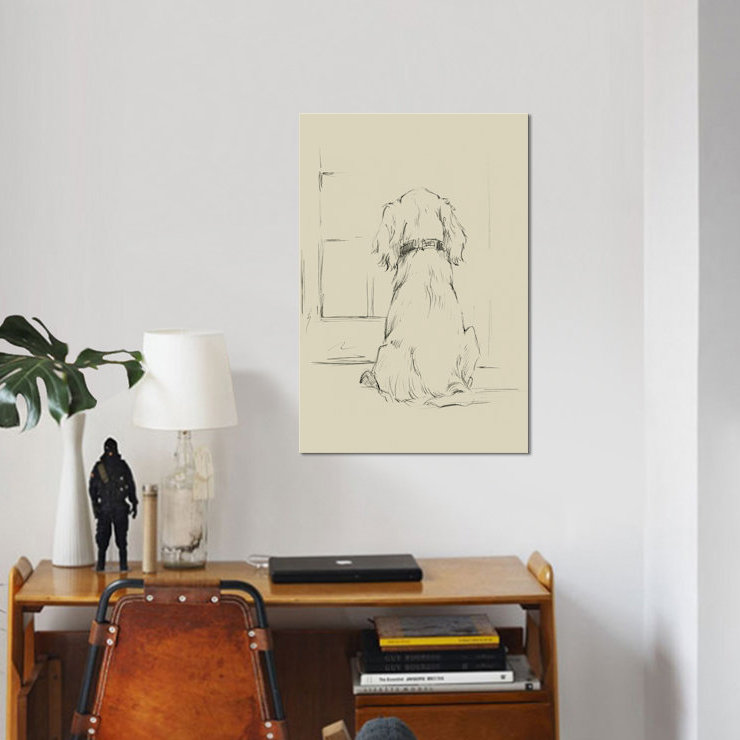 «Waiting For Master I», impression sur toile, H 12 po x l 8 po x P 0,75 po, Pas de tapis, Toile tendue