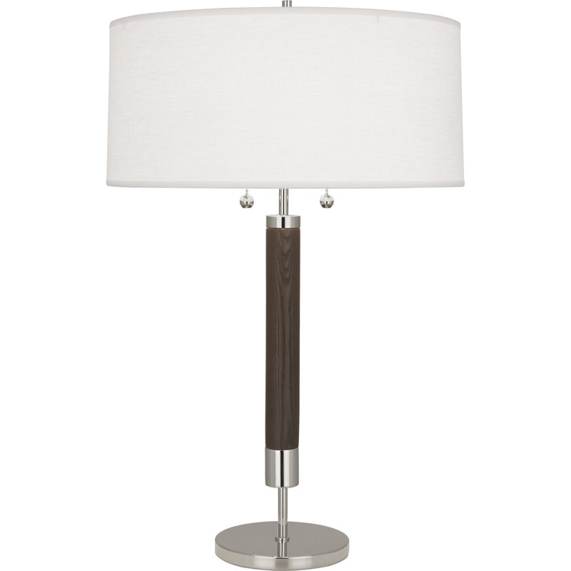 Dexter Table Lamp, Dark Walnut/Polished Nickel
