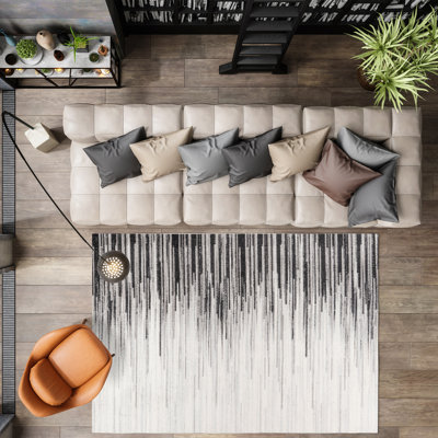Tapis gris / crème Spann Linear