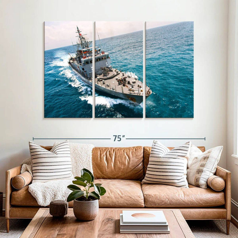 Mait Military Navy Ship, 42" H x 65" W