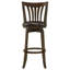 Chaise de bar pivotante en cerisier foncé Decker