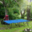 Lit de camp pliant pour 2 personnes pour adultes, lit de camp portatif extérieur extra large de 50 po avec sac de transport, lit de camping surélevé, plage, bleu