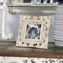 Simon's Shop 4x4 Picture Frame Shabby Chic Picture Frames 4x4 Square, Distressed Moss Green