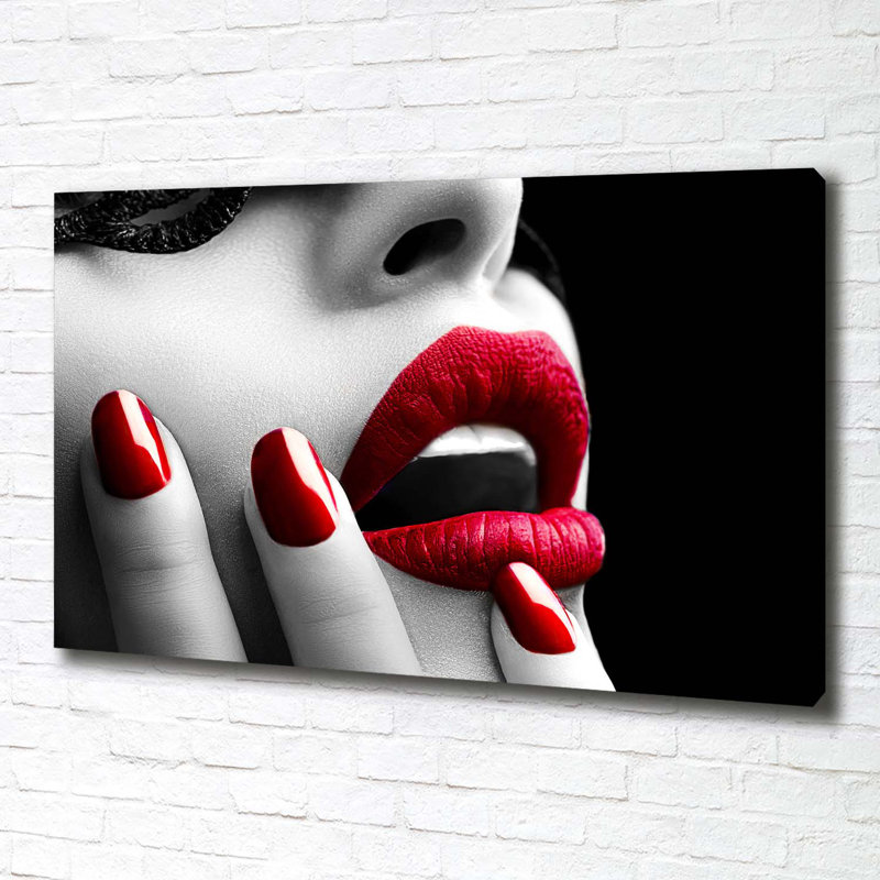 Lace Mask - Wrapped Canvas Print