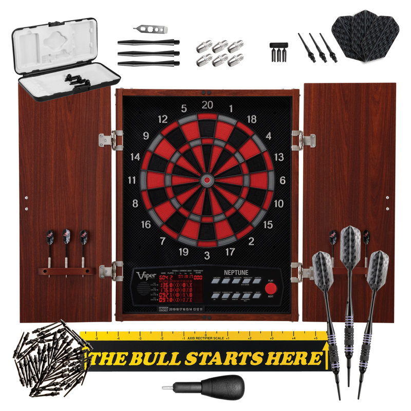 Viper Neptune Electronic Dartboard and Cabinet Set with Darts