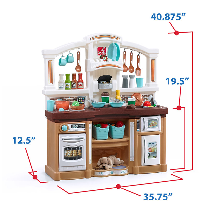 Step2 Fun with Friends Tan Plastic Play Kitchen Set