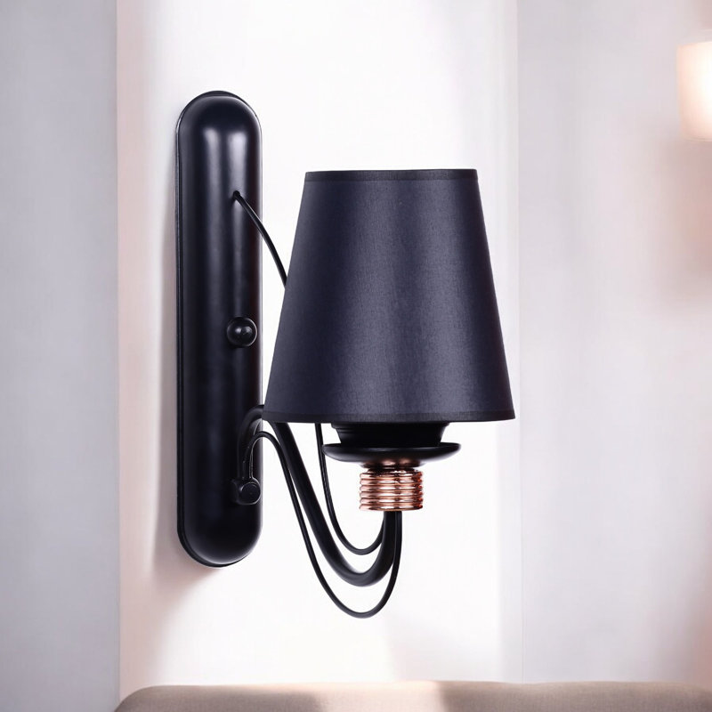 Robbin LED Wall Light, Black, Black