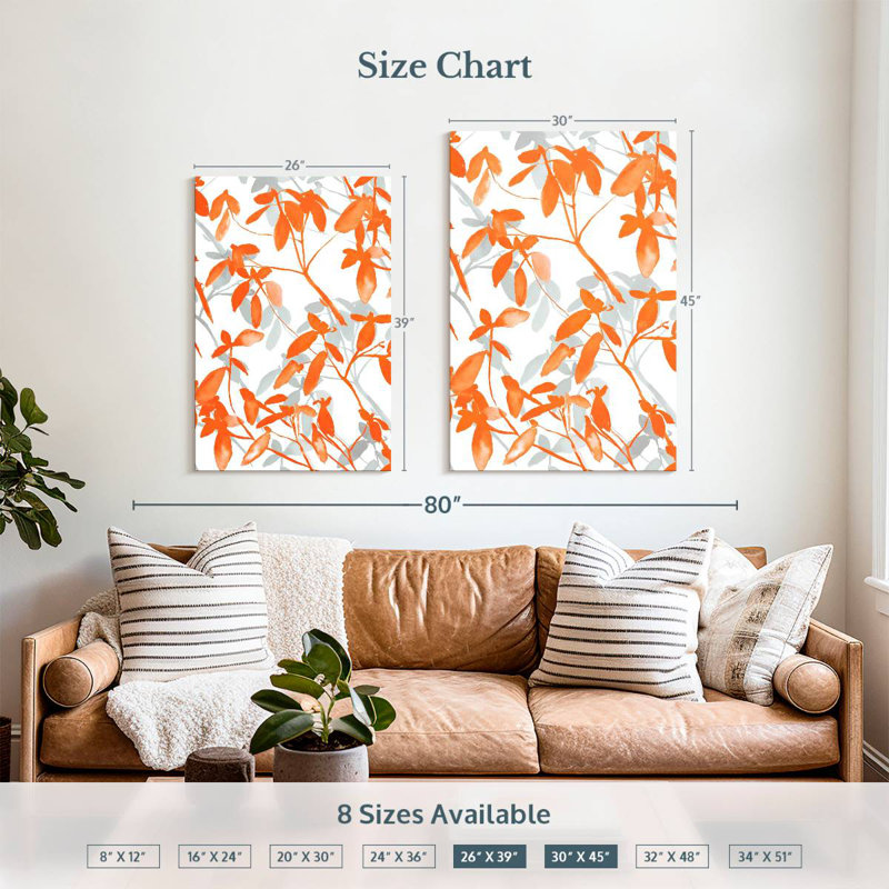 Harnek Premonition Orange, 39" H x 26" W
