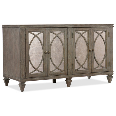Crédence en bois massif à 2 tiroirs Rustic Glam