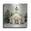  «Country Church At Christmas 1» par Nicole DeCamp, art mural en métal, 36 po x 36 po-540873892