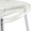 Ensemble de table de salle à manger ronde moderne en verre trempé transparent de 35 po avec base en métal argenté et trois chaises en plastique transparent