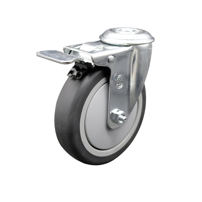 Thermoplastic Rubber Caster with Total Lock Brake