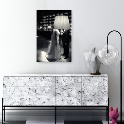 Romantic Wedding Lamp Dramatic Elegant Modern Wall Art Print