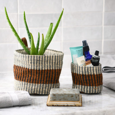 Union Rustic Leata Jute / Sisal Decorative Basket
