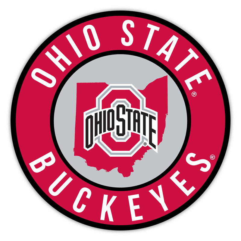 Ohio State University Bright Line - 16" Circle With State