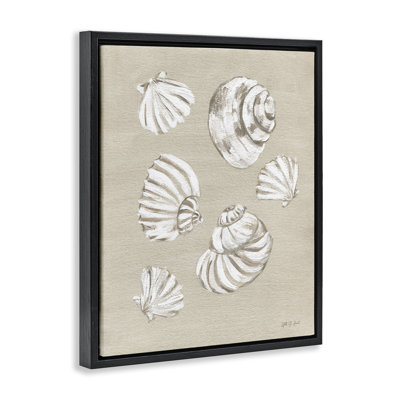 «Beach Shell Treasures», art mural encadré sur toile flottante par Yvette St. Amant