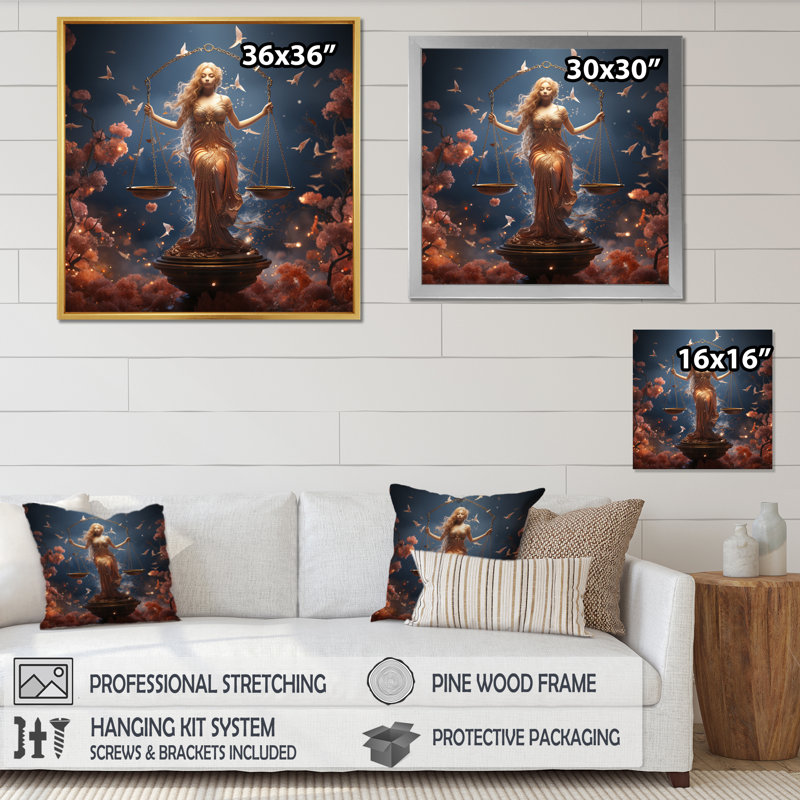Spiritual Balance II sur impression sur toile, Cadre photo blanc, H 24 po x l 24 po x P 1 po