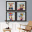 «Groovy Pig and Sky», ensemble de 4 peintures sur toile encadrées-60147936-60147937