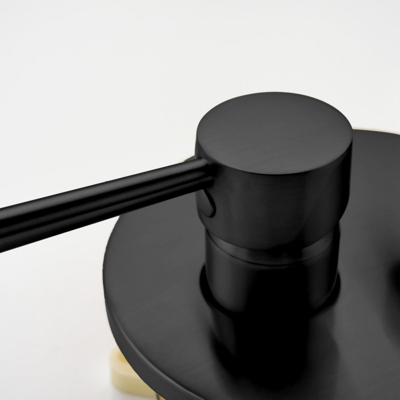 Wall Mounted Shower System with Rain Shower and Handheld Shower, Matte Black