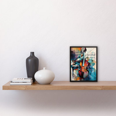 Violin And Piano Classical Music Note Melody Concerto Abstract - Single Picture Frame Print