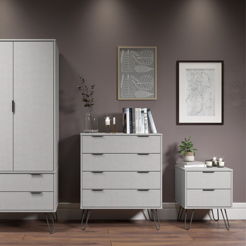 Rollo 2 Drawers Bedside Table