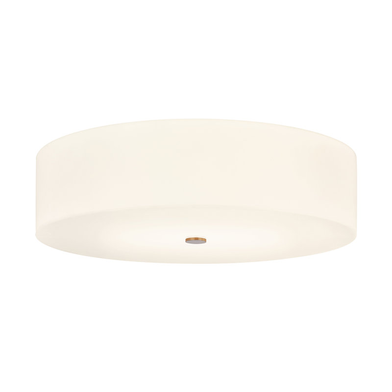 Plafonnier encastré acrylique classique 6 lumières Acryluxe - l 30 po x H 7,5 po - Laiton brossé, Laiton brossé, 6