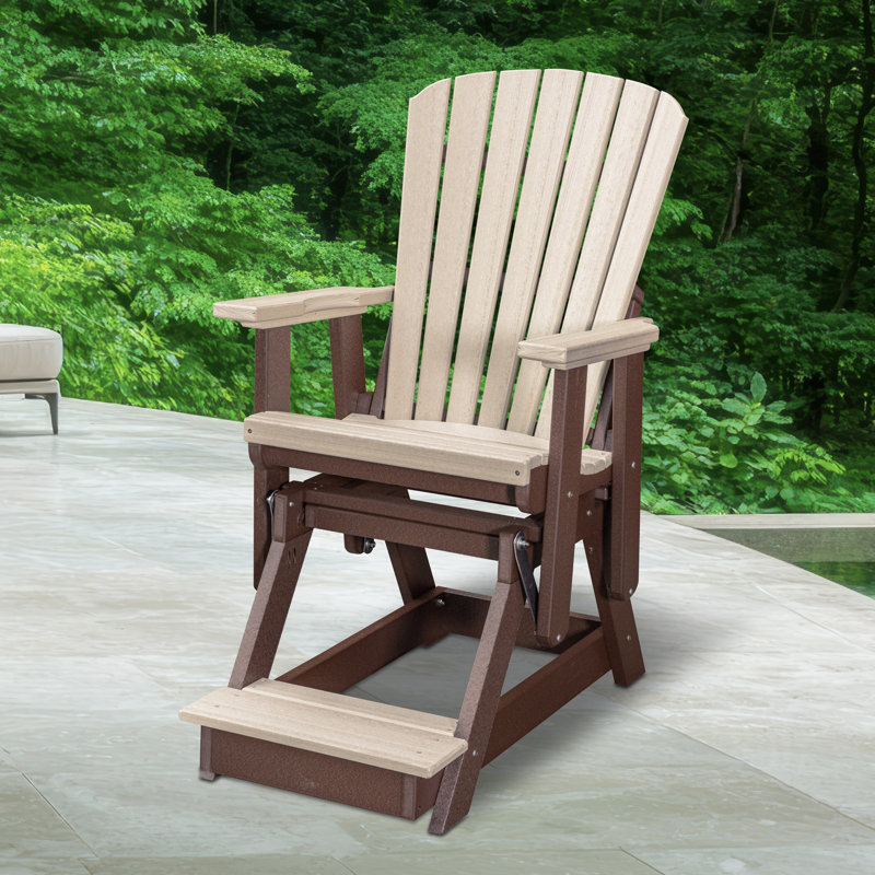 Fauteuil oscillant sur une base, Beige / brun