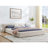 Upholstered Bed Frame with Thick Fabric-901659410
