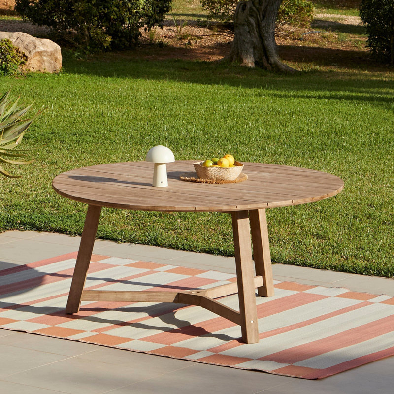 8 - Person Acacia Wood Patio Dining Set with Rectangular Table