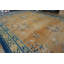 1920s Antique Wool Rectangle Coral / Salmon Pink Large Allover Floral Hand Knotted Pile Rug