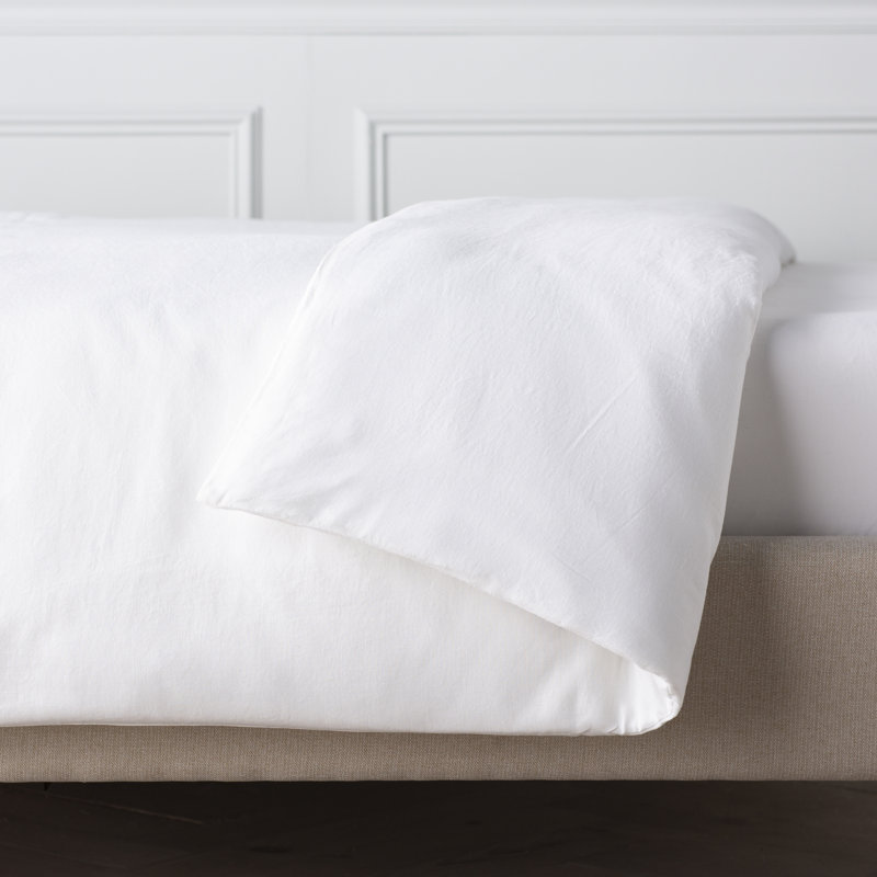 Lush Linen Duvet Cover, King Duvet Cover, White