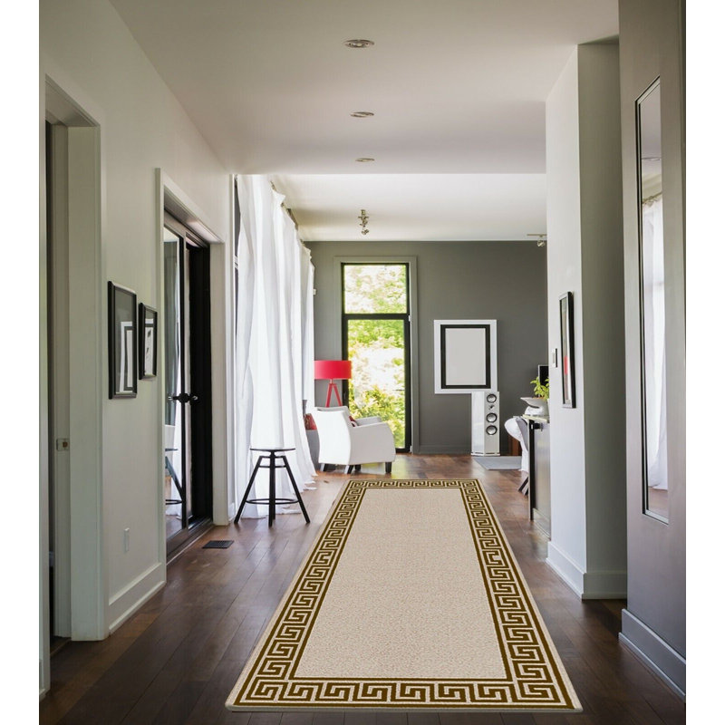 Amariyae Geometric Indoor / Outdoor Area Rug, Rectangle 66 x 220cm
