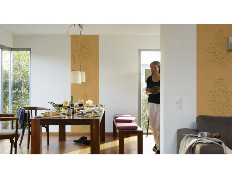 Nobile 3.2m x 70cm Wallpaper Tile, Yellow and orange