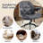 Retro Faux Leather Mid-Century Modern Home Office Desk Chair with Lumbar Support, Swivel Rolling Ergonomic Computer Chair with Rubber Wheels, Adjustable Tilt & 360° Swivel for Work & Relax-1977682495