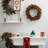 Poinsettia and Variegated Holly Christmas Wreath-2141110317