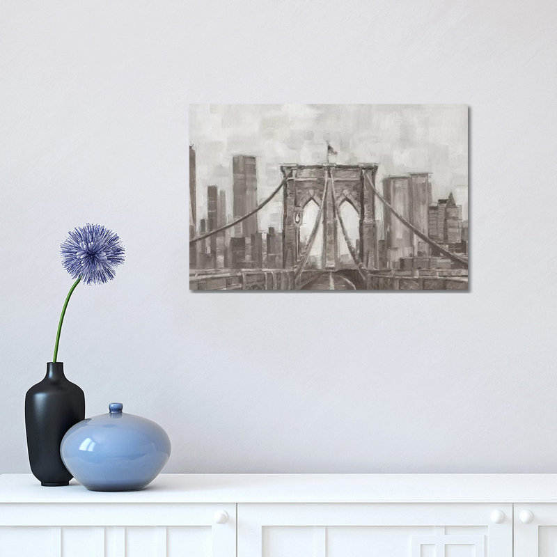 "New York panoramic" par Ethan Harper, reproduction d’art, H 12 po x l 18 po x 1,5 po, Toile tendue, Pas de tapis