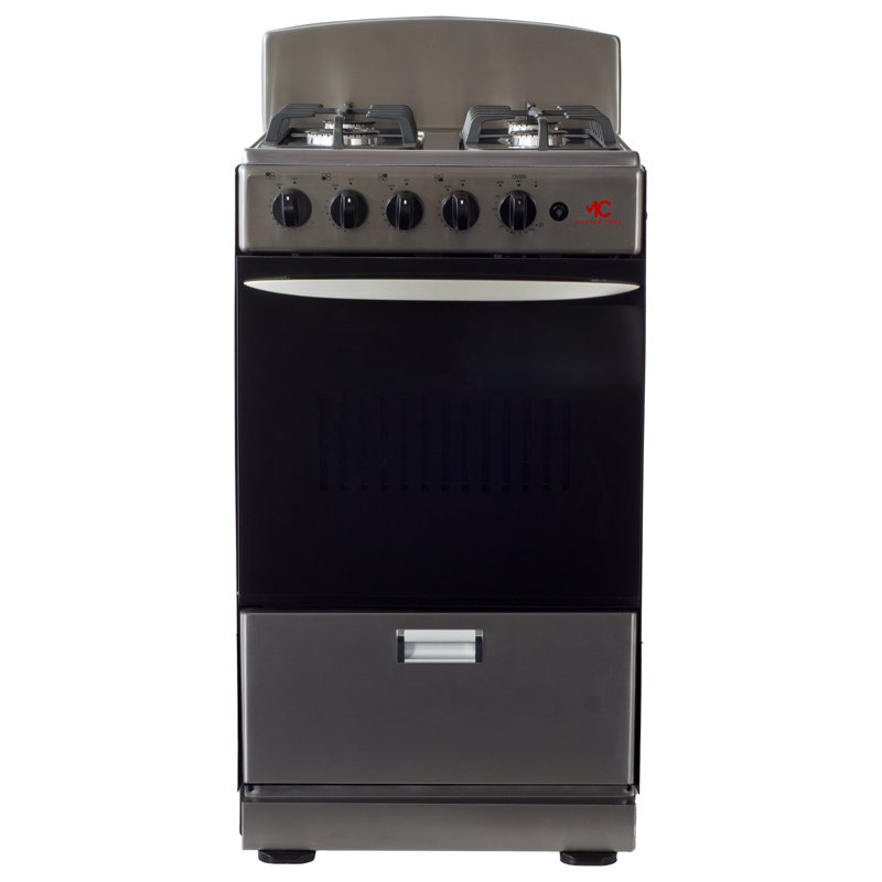 20" Freestanding Range With 2,4 Cft Oven Capacity - 4 Italian Sabaf Sealed Burners – R, Stainless Steel