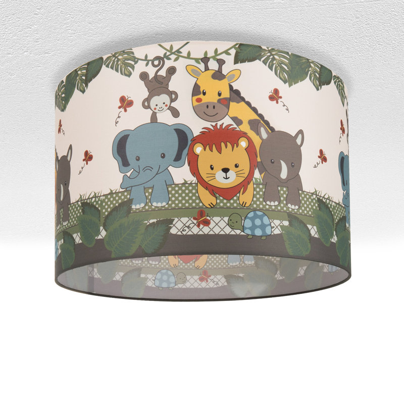 Nadeem Fabric Flush Ceiling Light