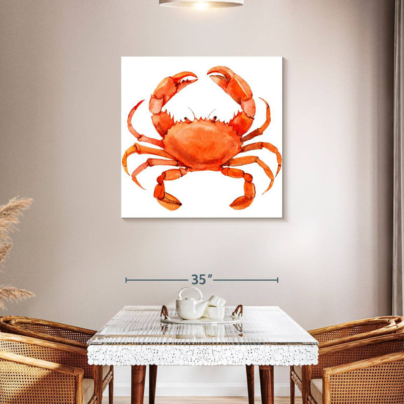 Brampt Pretty Red Crab, 36" H x 36" W