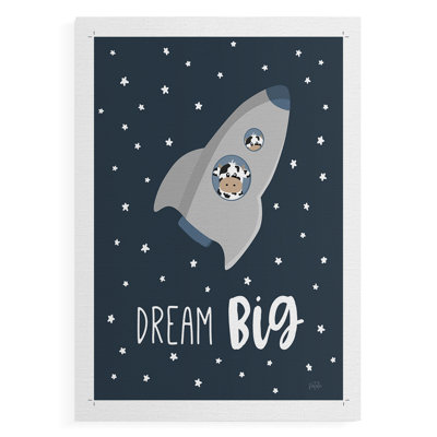 «Cow in Space I» - Impression sur toile seulement - non encadrée