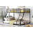 Metal Floor Bunk Bed, Twin XL Over Queen, Black-755082096
