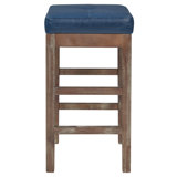 Kimberling Upholstered Counter Stool with Solid Wood Frame