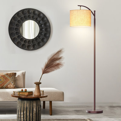 Lampe sur pied arquée / arquée 62 po avec ampoule DEL Lyniah