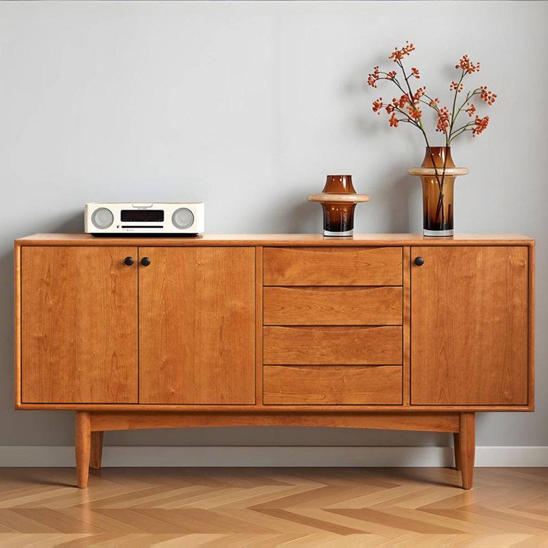 Buffet multifonctionnel en bois massif, H 31,49 po x l 70,86 po x P 15,74 po