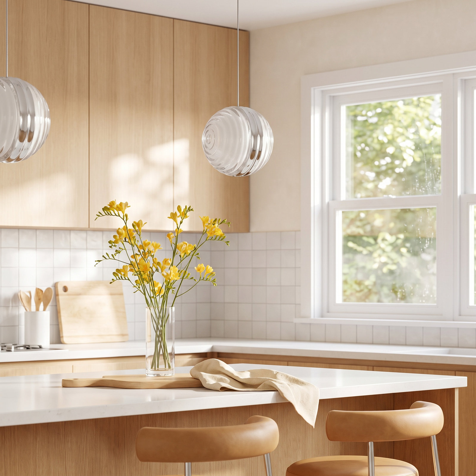 Aliese Single Light Acrylic Dimmable LED Pendant