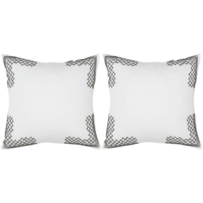 Appliqued Feather Throw Pillow