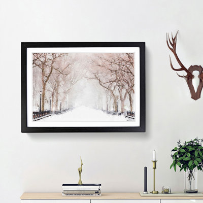 Wintertime in Central Park New York City - Picture Frame Painting Print