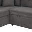 Canapé-lit convertible moderne de 87,7 po, canapé-lit modulaire escamotable avec repose-pieds avec rangement, 2 coussins décoratifs, 2 tabourets