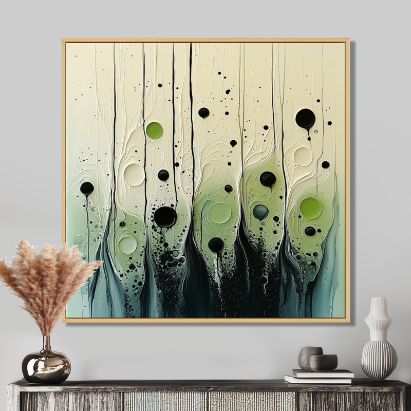 Reproduction d'art sur toile, "Rythme ruisselant de la nature", H 16 po x l 16 po, Impression encadrée flottante