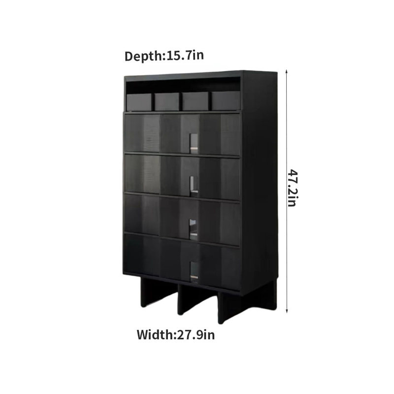 Commode d'appoint en bois massif Montisano